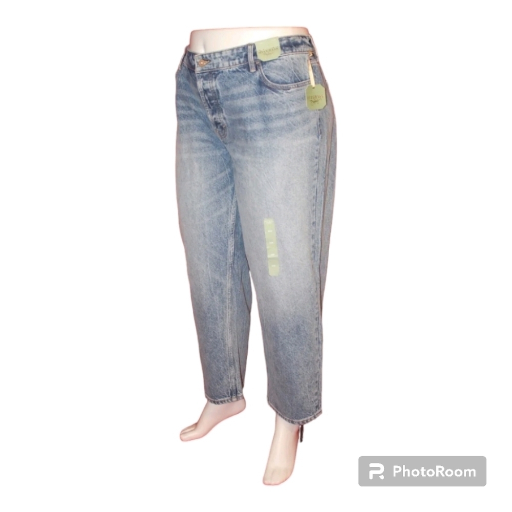 NWT RyeGrass straight leg high waisted‎ button fly denim jeans Size 18